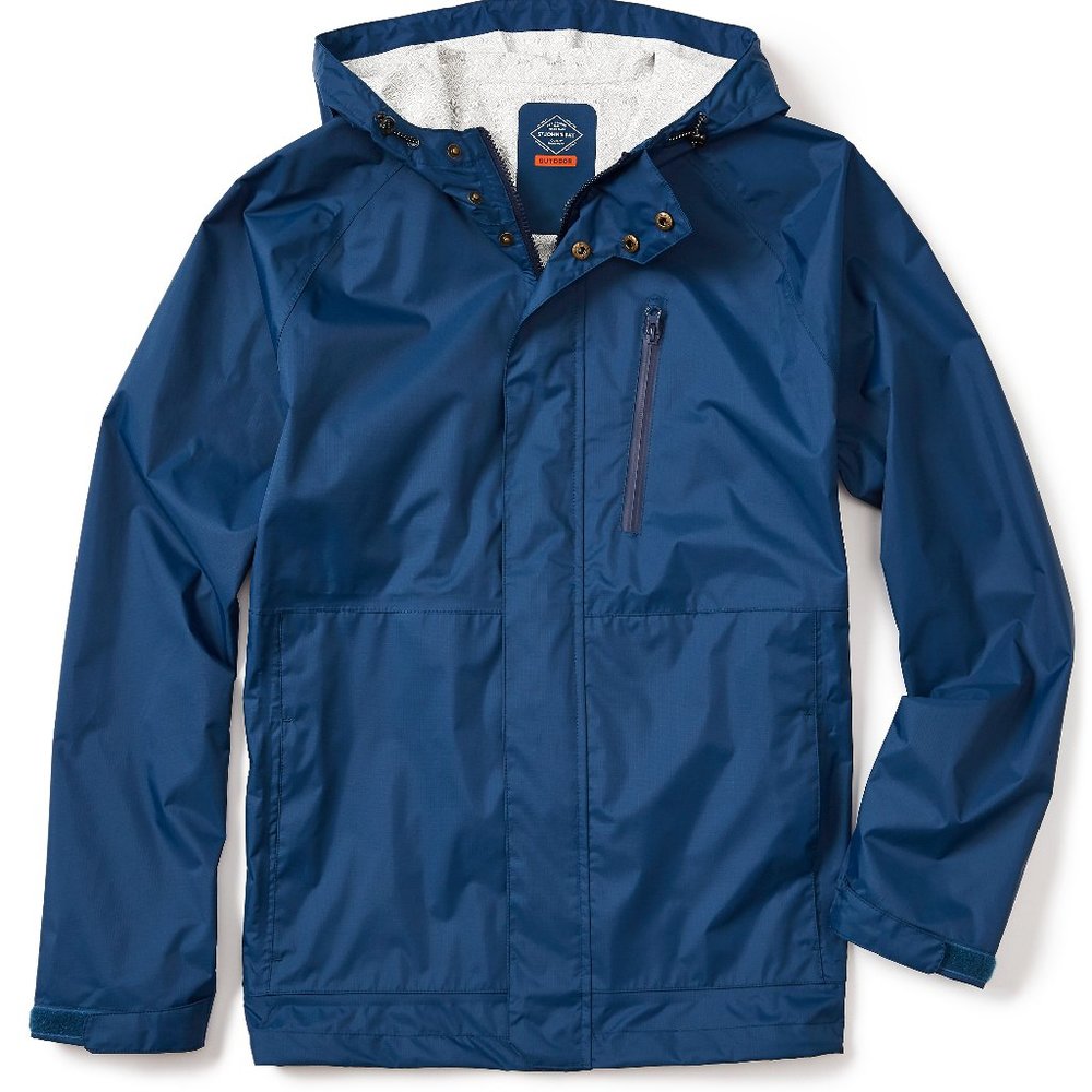 ST. JOHN'S BAY Blue Teal Wing Roberts Rain jacket